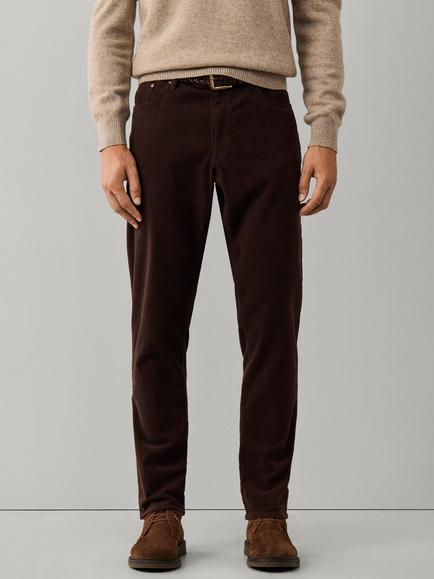 Hackett London Regular Fit Trinity Moleskin Trousers, Ebony Brown