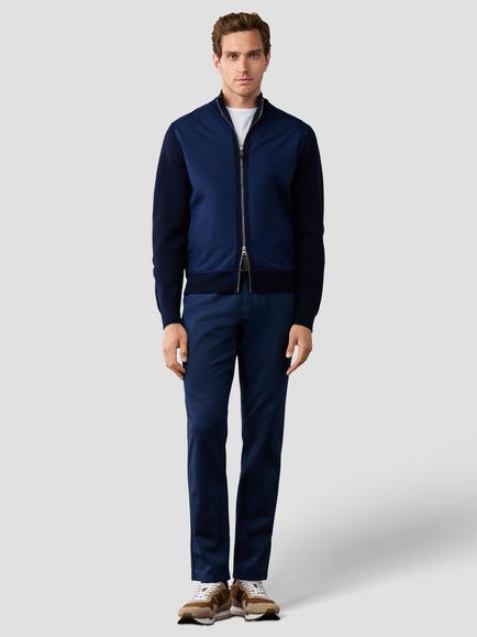 Hackett London Travel Regular Fit Trinity Sateen Trousers, Old Navy - view 2, Old Navy