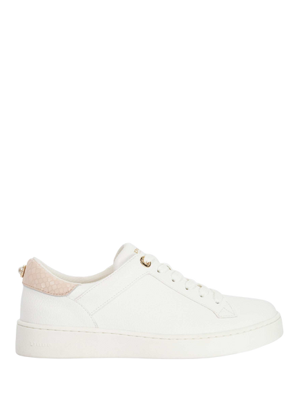 Dune London Emba Cupsole Lace Up Trainers, White, White