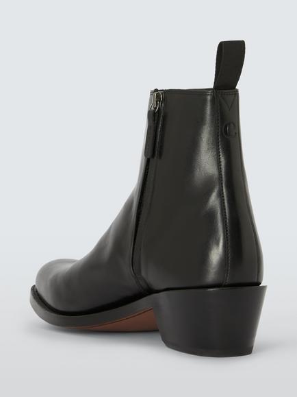 Grenson x clothsurgeon Rao Leather Cuban Heel Ankle Boots, Black - view 2, Black