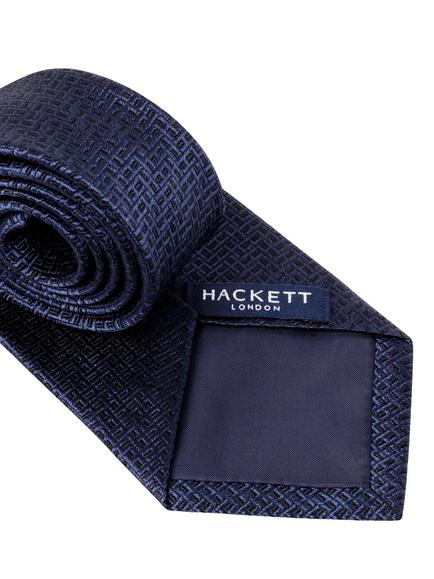 Hackett London H Motif Silk Tie, Forces Blue - view 2, Forces Blue