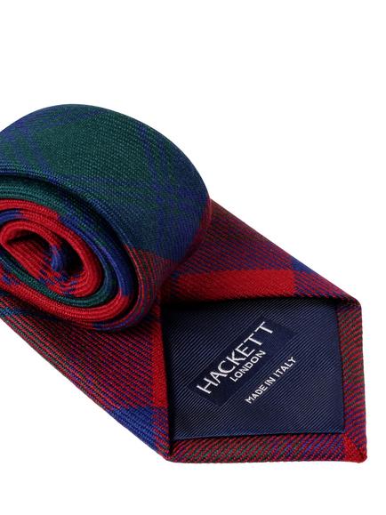 Hackett London Wool Tartan Tie, Multi - view 2, Multi