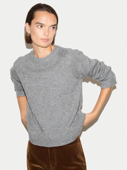 Jigsaw Wool Blend with Cashmere Saddle Jumper, Grey, Grey