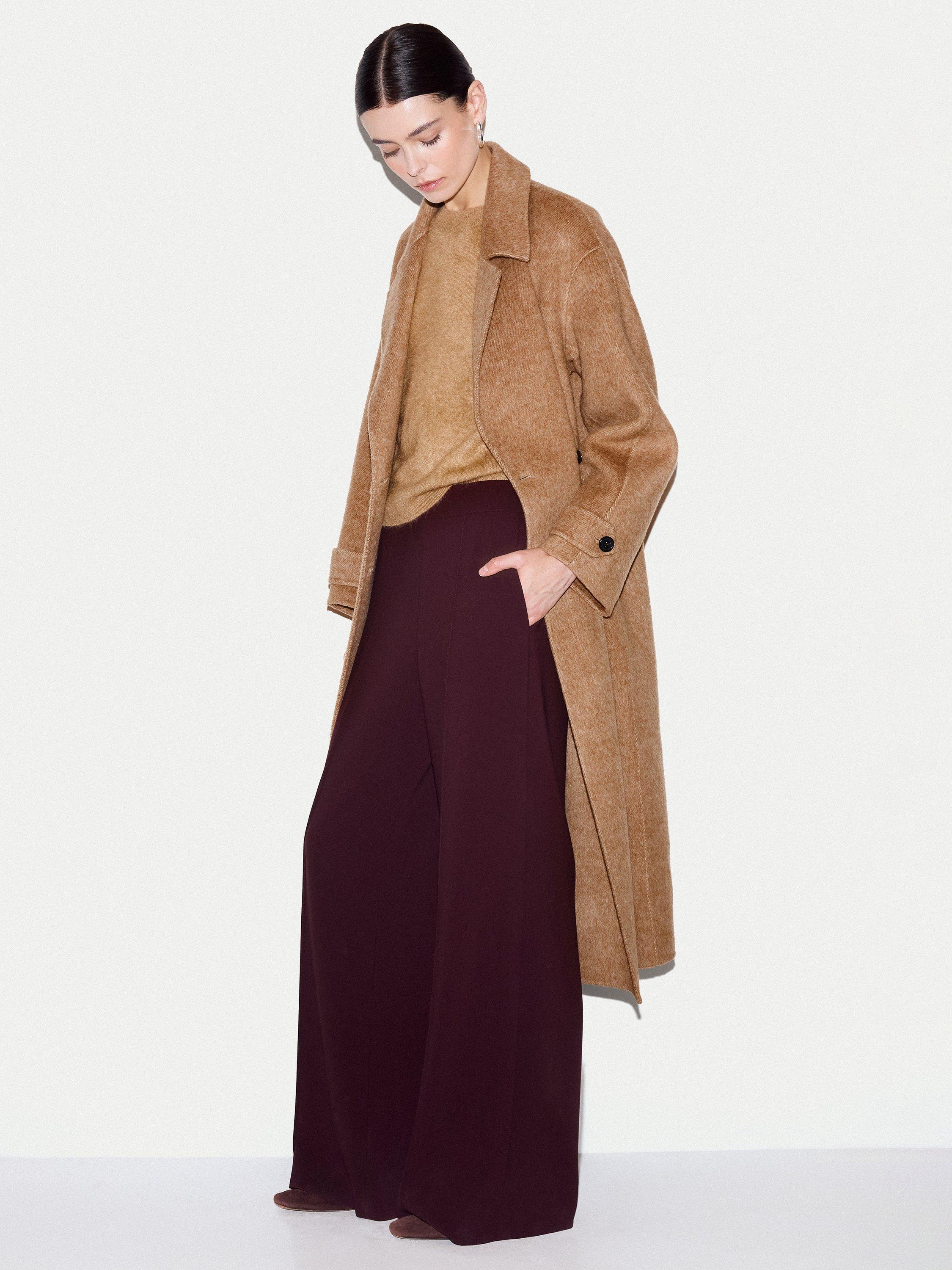 Jigsaw Halo Pure Cashmere Baby Crew Jumper, Camel