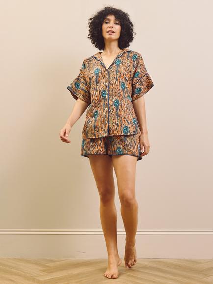 Their Nibs Festival Feathers Cotton Pyjamas, Multi, Multi