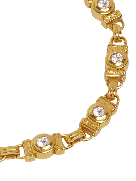Ottoman Hands White Tennis Bracelet, Gold - view 2, Gold