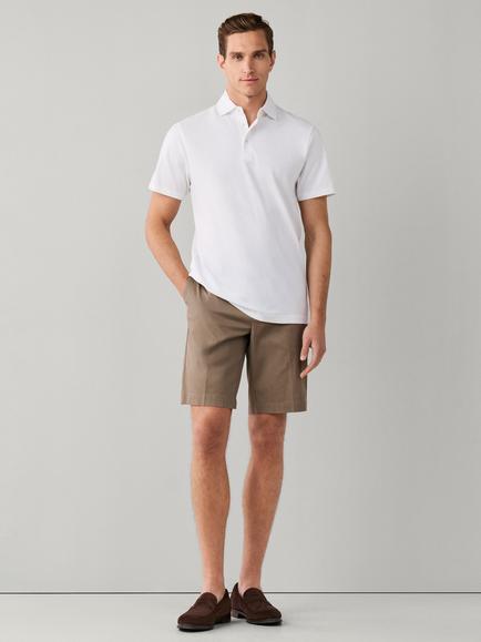 Hackett London Cotton Classic Fit Short Sleeve Polo Top - view 2, Optic White