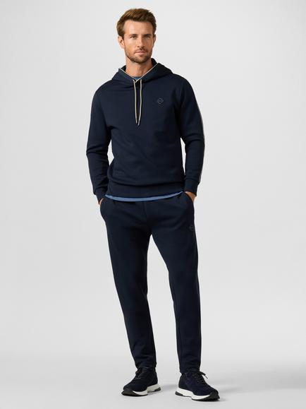 Hackett London Sport Branded Badge Hoodie, Navy - view 2, Navy