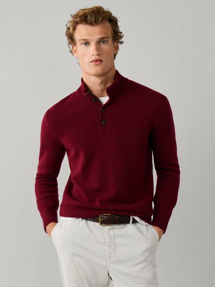 Hackett London Merino Wool Jumper, Oxblood Red