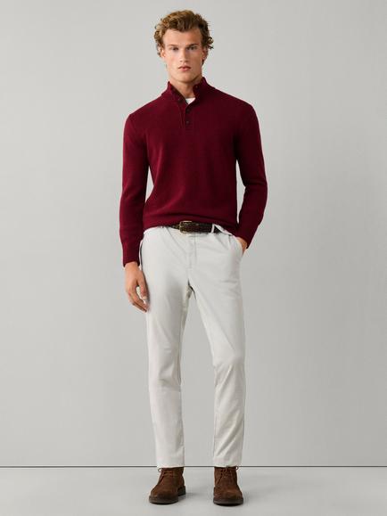 Hackett London Merino Wool Jumper - view 2, Oxblood Red