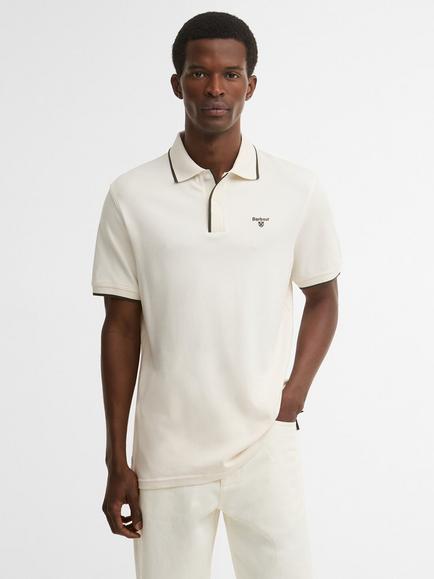 Barbour Callock Cotton Tailored Polo Shirt, Whisper White, Whisper White