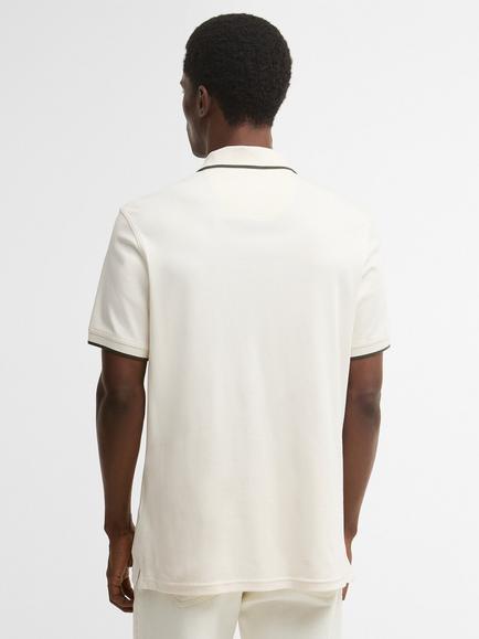 Barbour Callock Cotton Tailored Polo Shirt, Whisper White - view 2, Whisper White