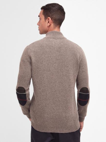 Barbour Holden Half-Zip Ovine Wool Jumper - view 2, Military Marl