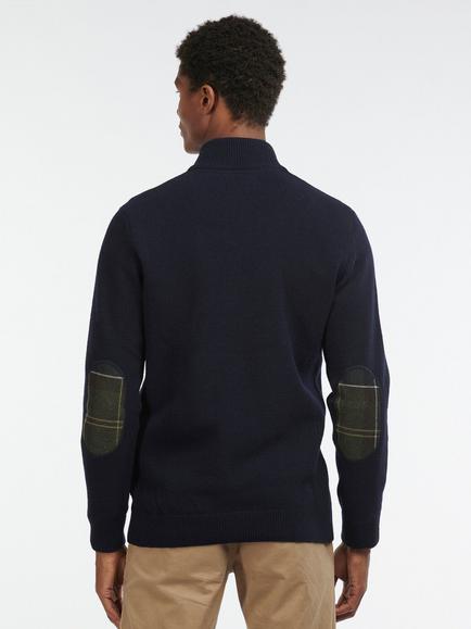 Barbour Holden Half-Zip Ovine Wool Jumper - view 2, Navy