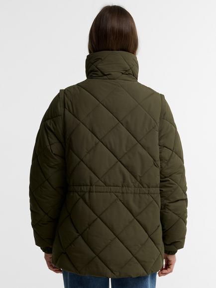 Barbour Tanfield Puffer Jacket - view 2, Olive/Shadow Classic