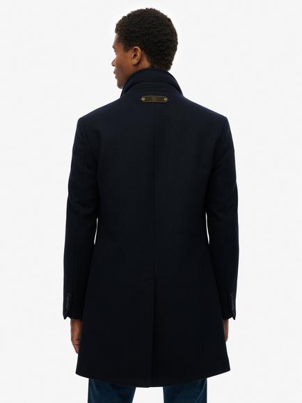 Superdry Town Coat Wool Blend Town Coat, Navy - view 2, Navy