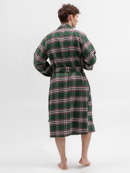 Cyberjammies Cotton Enchanted Nutcracker Check Dressing Gown, Dark Green - view 2, Dark Green
