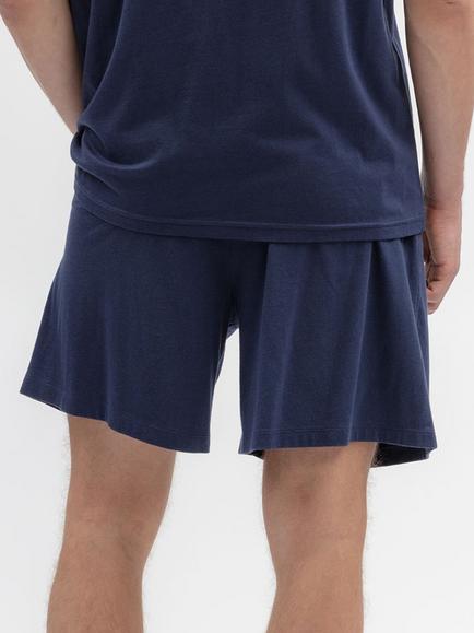Cyberjammies Cotton Modal Blend Jersey Pyjama Shorts, Navy - view 2, Navy