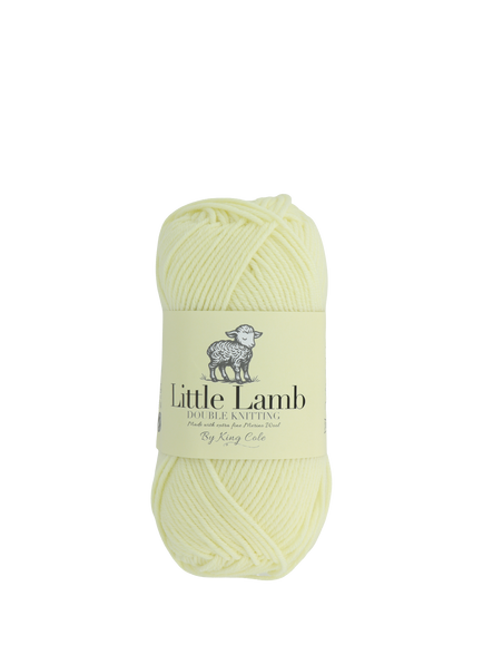 King Cole Little Lamb DK Wool Blend Knitting Yarn, 60g, Lemon