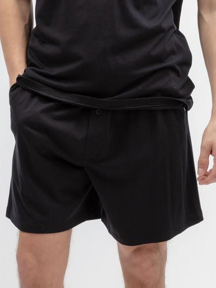 Cyberjammies Cotton Modal Blend  Polar Drift Jersey Shorts, Black, Black