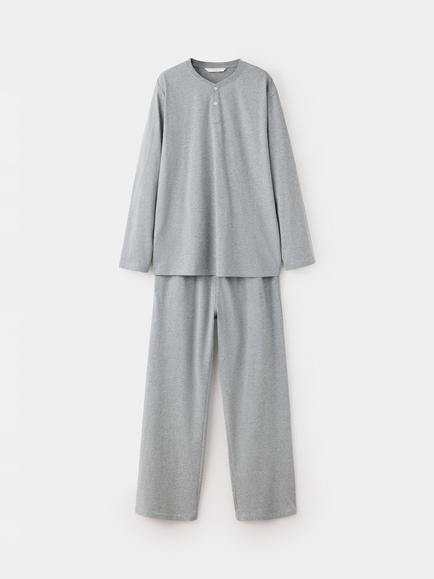 Mango Dayse Pyjama Set, Grey, Grey