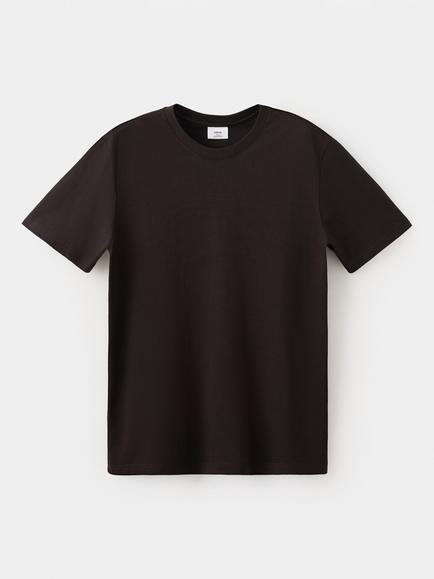 Mango Cotton Slim Fit Crew Neck T-Shirt, Coffee