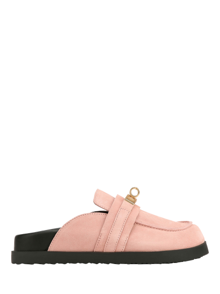 Nokwol Tammy Suede Mule Sandals, Pink, Pink