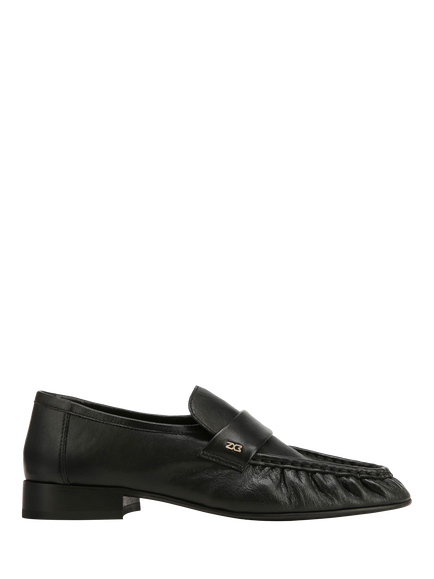 Nokwol Swifty Leather Loafers, Black Athena, Black Athena