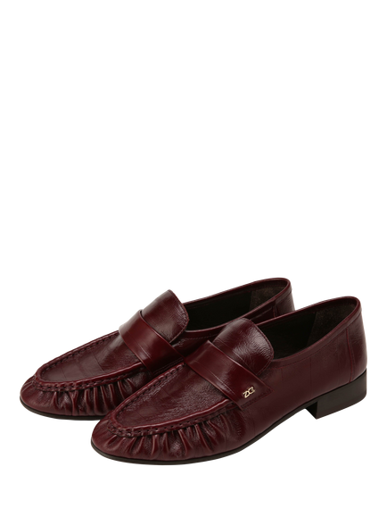 Nokwol Swifty Leather Loafers, Burgundy - view 2, Burgundy