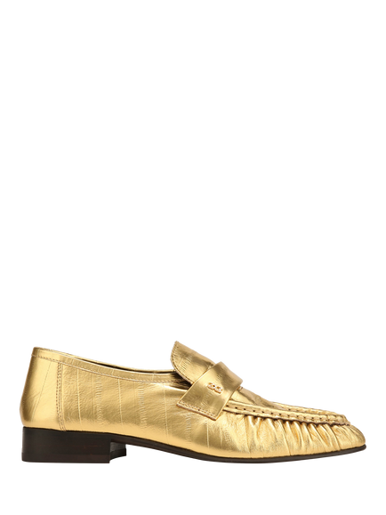 Nokwol Swifty Leather Loafers, Gold, Gold