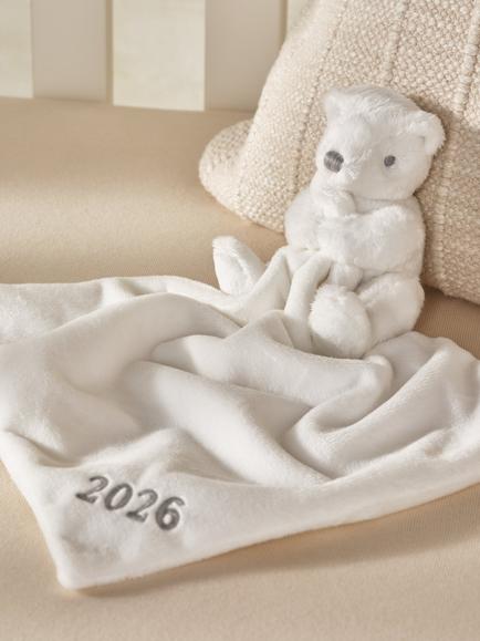 The White Company Baby 2026 Bear Blanket, White - view 2, White