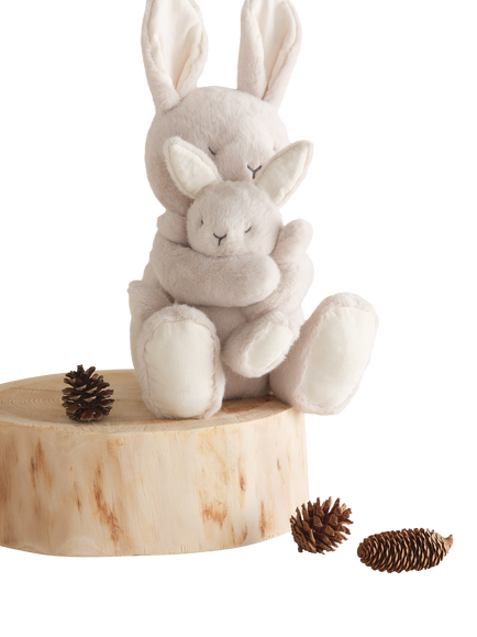 The White Company Kids' Sleepy Bunnies Soft Toy Set, Neutral - view 2, Neutral