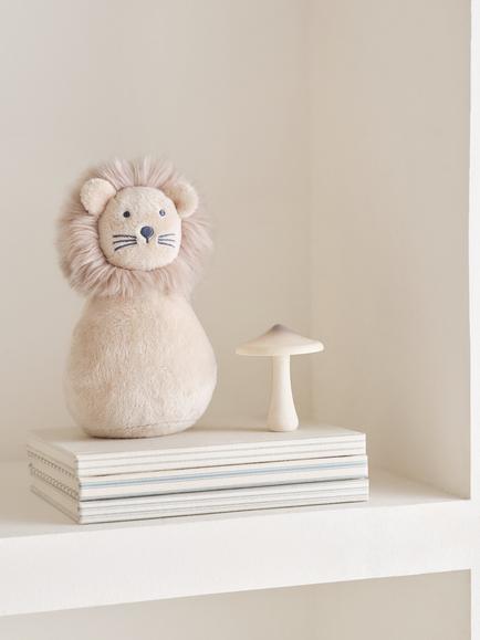The White Company Baby Lenny Lion Rocking Toy, Natural - view 2, Natural
