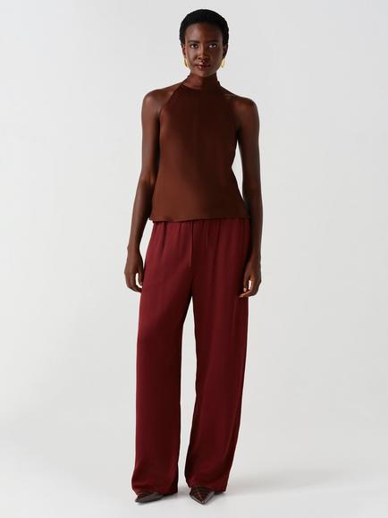 Ghost Reese High Neck Keyhole Back Top - view 2, Brown