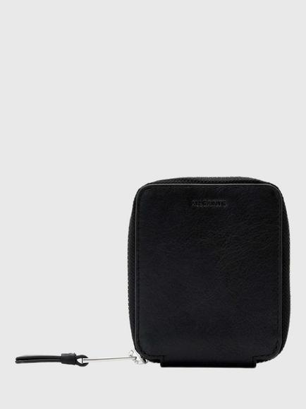 AllSaints Clymer Zip Wallet, Black, Black