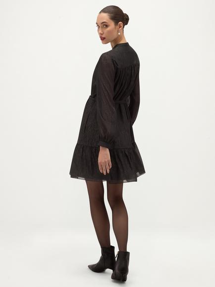 Hobbs Morena Tie Waist Mini Dress, Black - view 2, Black