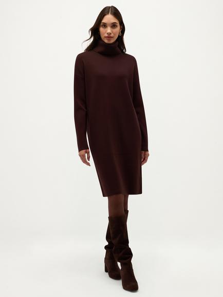 Hobbs Yvette Knit Dress, Alder Brown, Alder Brown