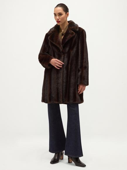 Hobbs Berla Faux Fur Coat, Black, Black
