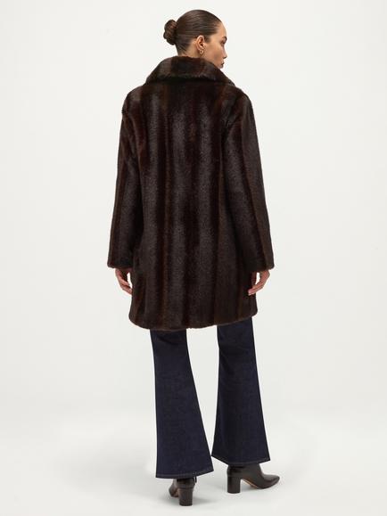Hobbs Berla Faux Fur Coat, Black - view 2, Black