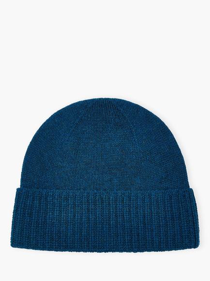 Brora Pure Cashmere Beanie Hat, Cosmos