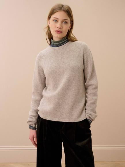 Brora Pure Cashmere Jumper, Ash - view 2, Ash