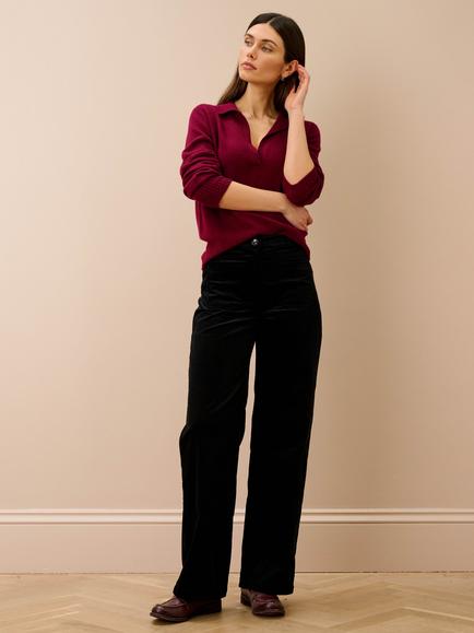 Brora Corduroy Patch Pocket Trousers, Black