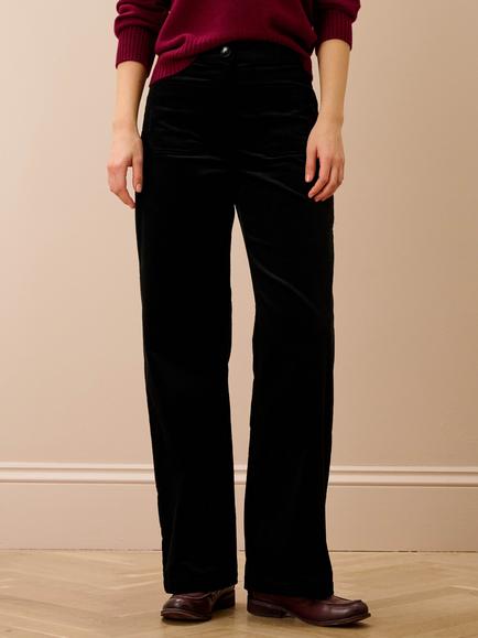 Brora Corduroy Patch Pocket Trousers - view 2, Black