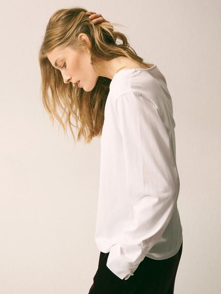 NRBY Denny Cotton Shirt, White - view 2, White