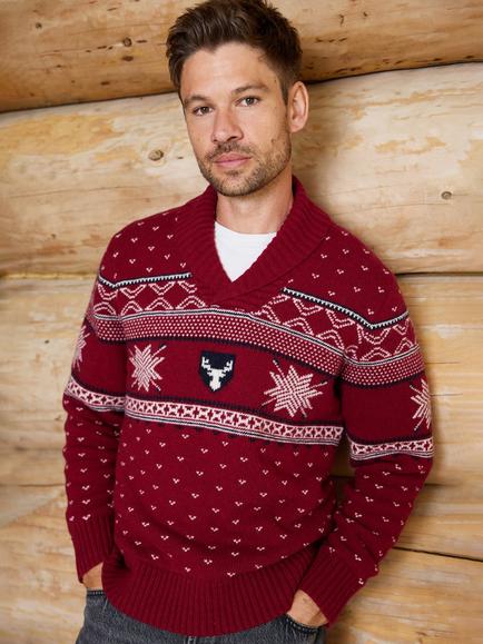 The Little Tailor Heritage Jumper, Red/Navy/Cream, Red/Navy/Cream