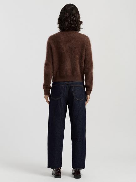 Chinti & Parker Brushed Cashmere Cardigan, Chocolate - view 2, Chocolate