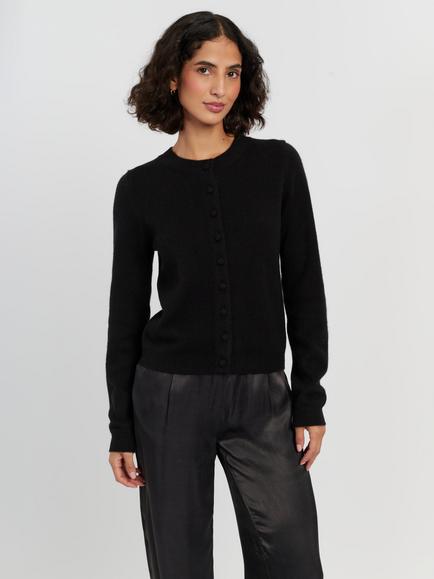 Chinti & Parker Camille Pure Cashmere Cardigan, Black