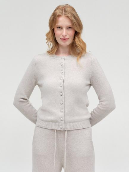 Chinti & Parker Camille Pure Cashmere Cardigan, Chinchilla