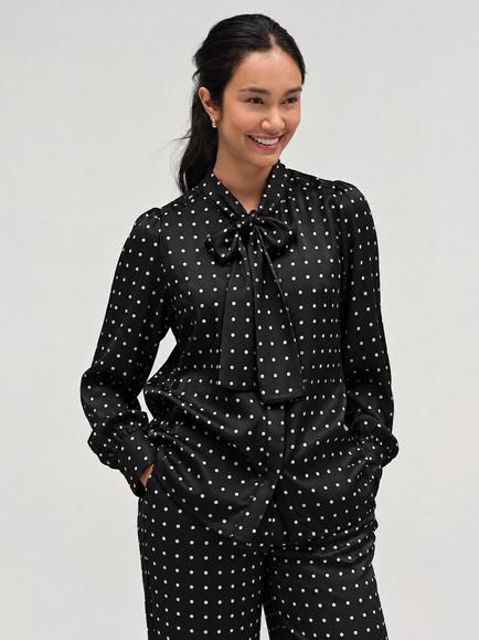 Chinti & Parker Polka Dottie Shirt, Black