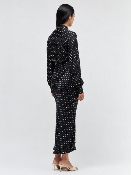 Chinti & Parker Polks Dot Midi Skirt - view 2, Black